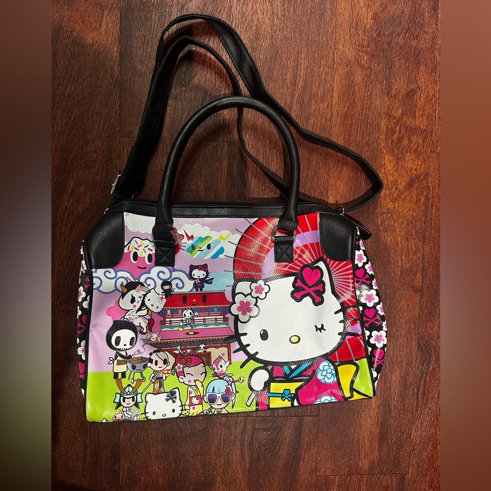 TOKIDOKI X HELLO KITTY KIMONO OVERNIGHT BAG LIMITED EDITION TOKIDOKI COLLECTION